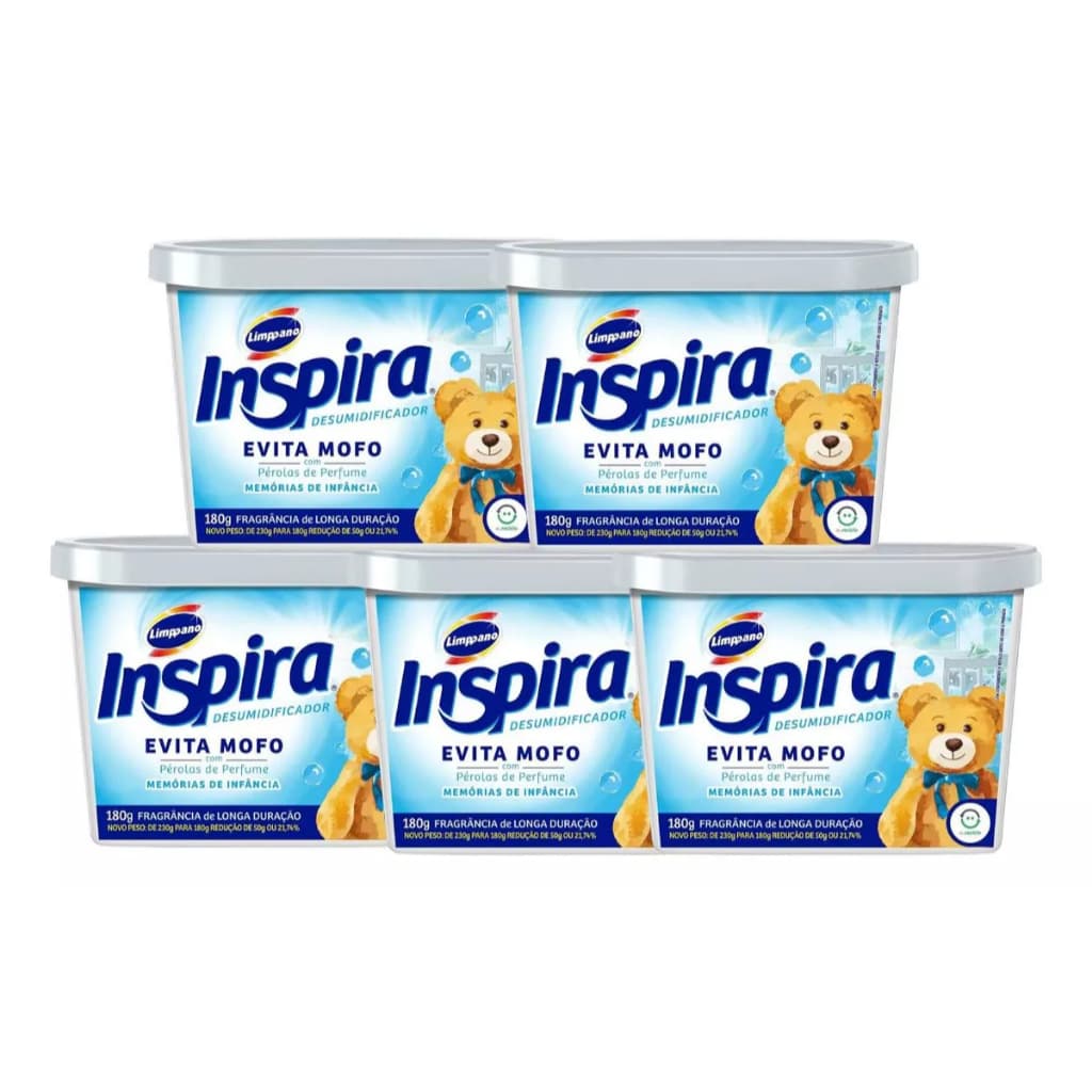 Kit 5 Unidades Evita Mofo Limppano 180g Perfumado Memórias de infancia