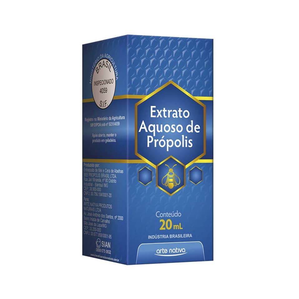 Extrato Aquoso De Própolis - Gotas 20ml - Arte Nativa 1und