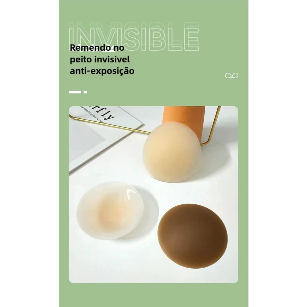 Sutiã Adesivo Ultra Fino Sem Costura Em Gel De Sílica Kit2par