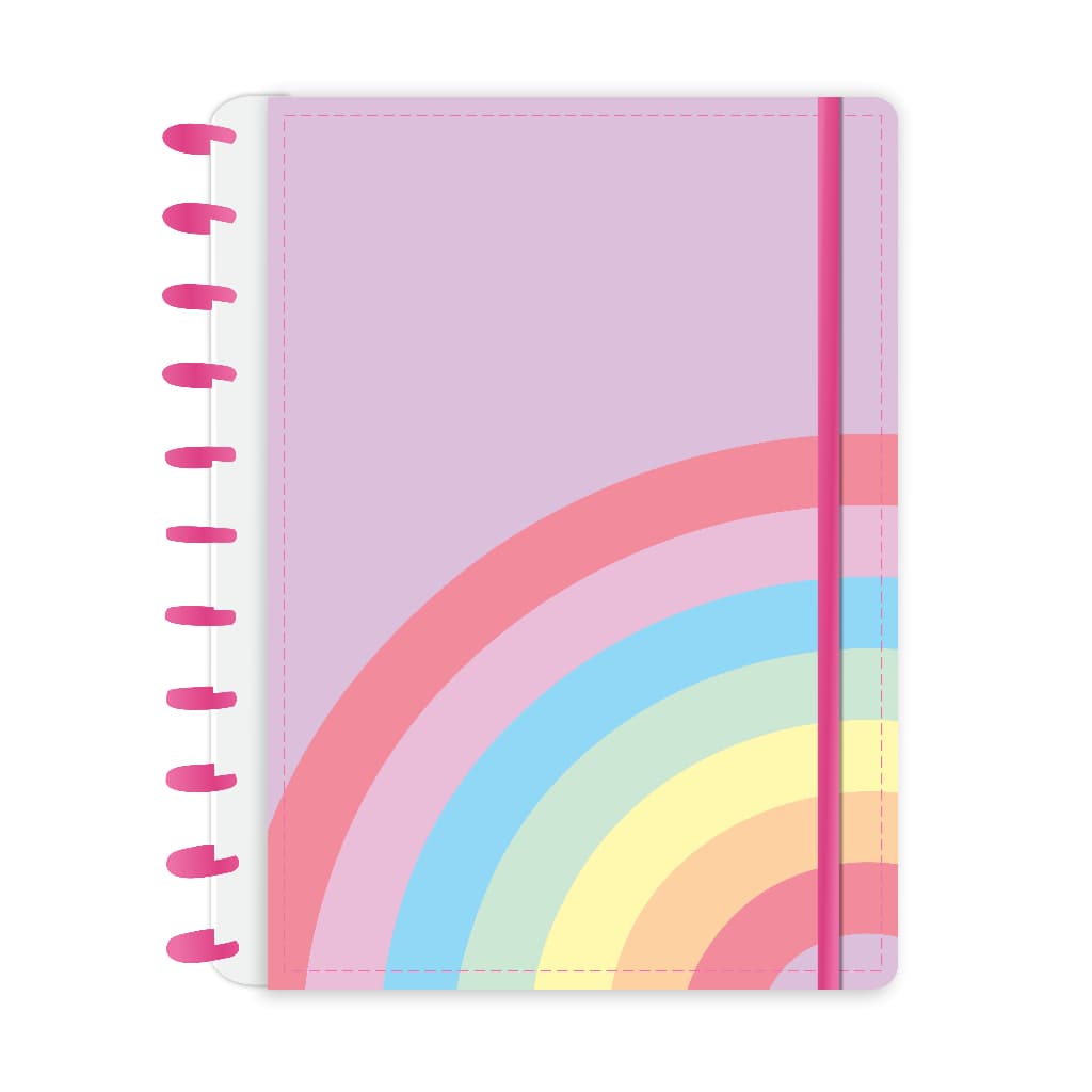Caderno de Discos Rainbow Lilás - Abyara Graf (Tipo Caderno Inteligente)
