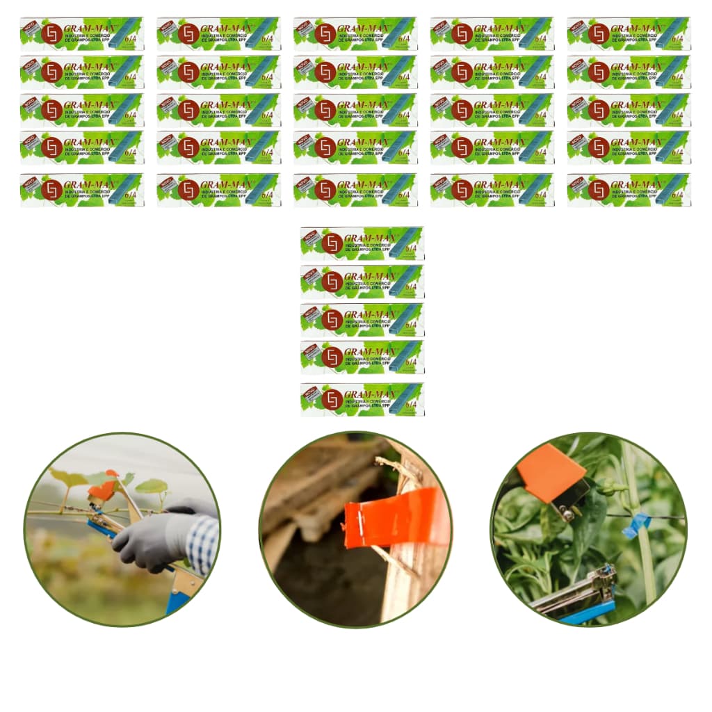 Grampos Gram Max Para Grampeador de Frutas Hortas e Estufas 30 Unidades