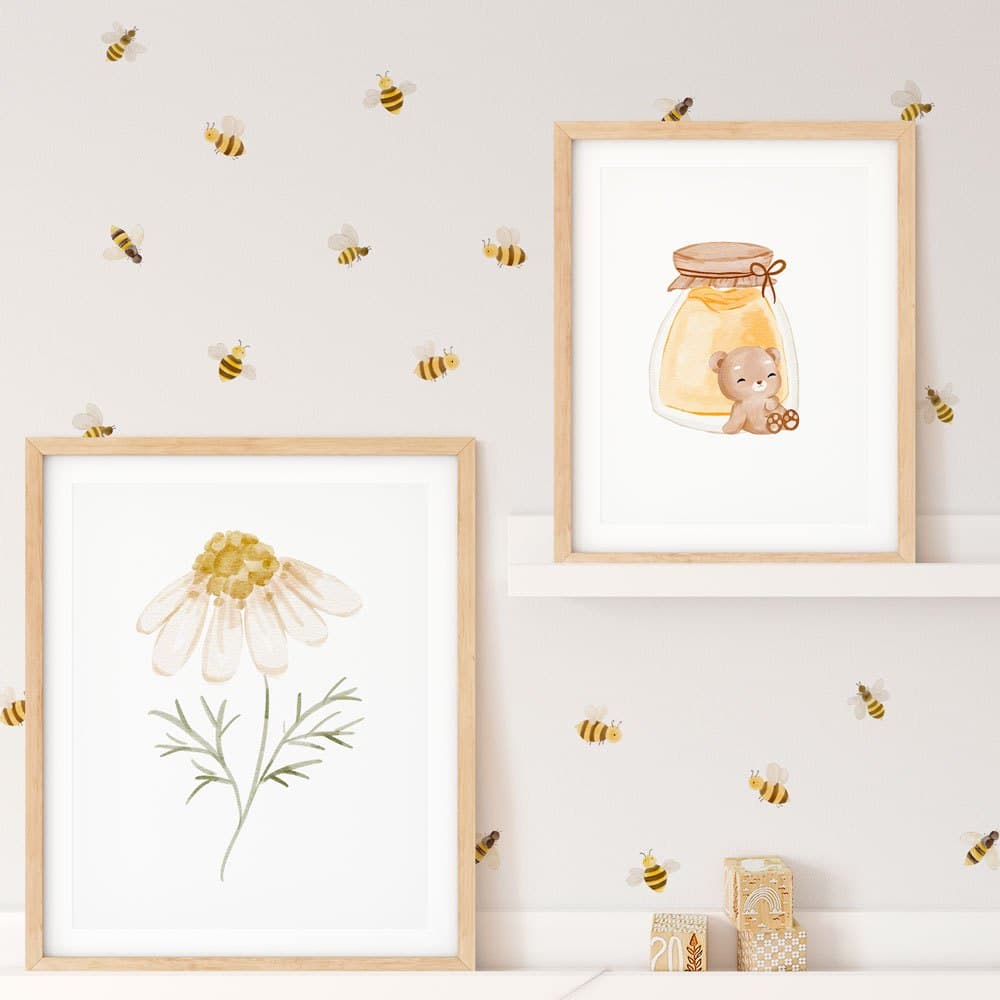 Adesivos de Parede Infantil Abelhas Aquarela - Abelhinhas