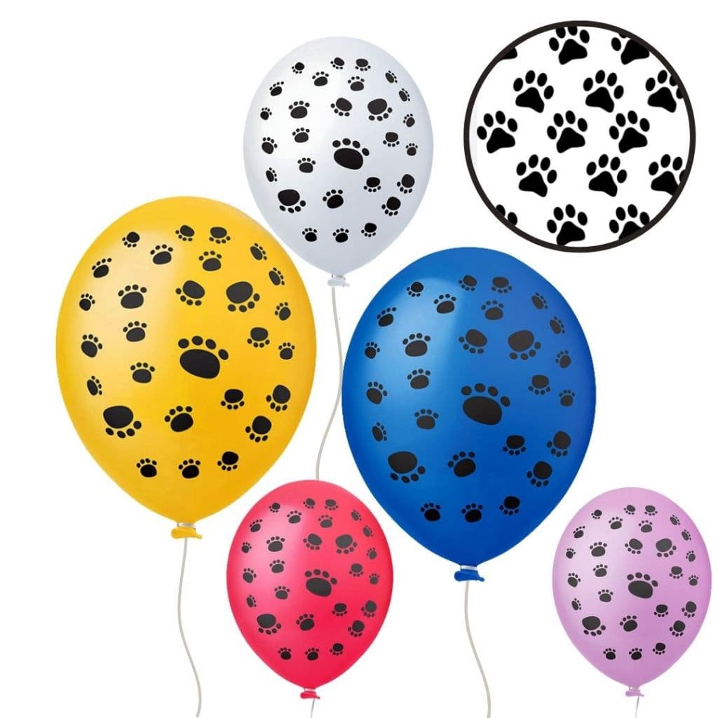 25~100 BALAO PATAS DE CACHORRO MISTA 11 POL  HAPPY DAY (CHOCO)