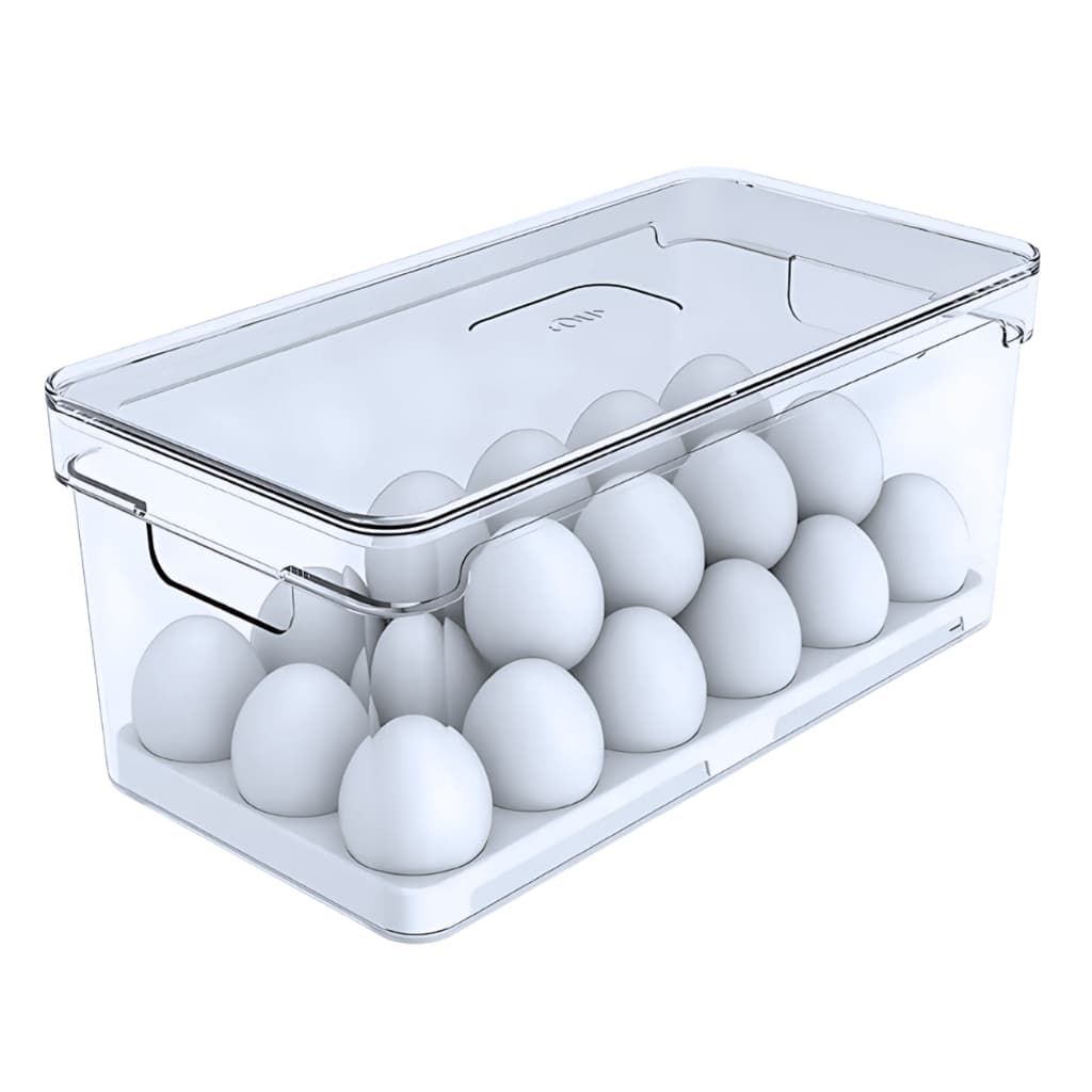 Porta Ovos Transparente Organizador Geladeira 36 Un Com Tampa Clear Fresh Grande <OU>