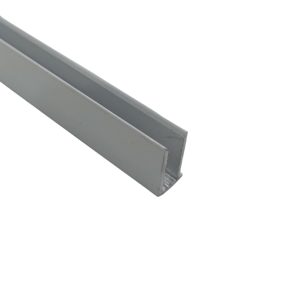 Perfil U De Aluminio 6mm Para Policarbonato Vedação Completa Moderno