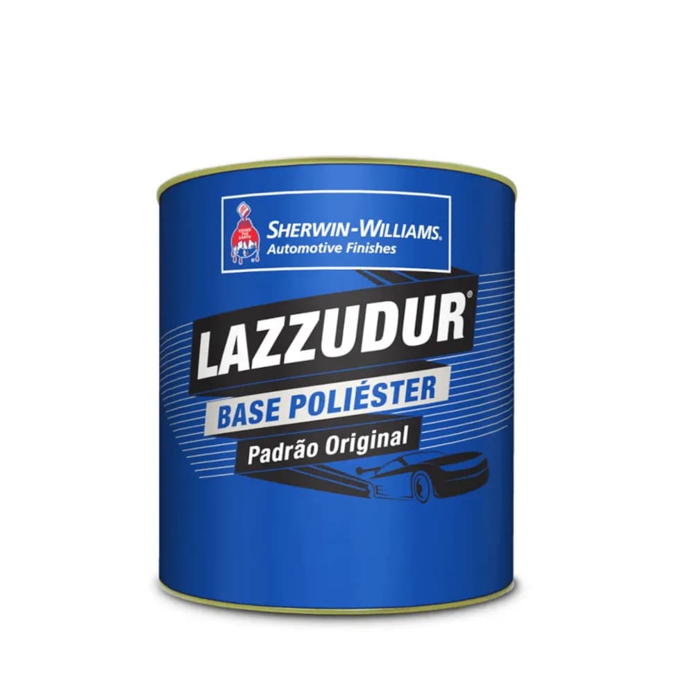 Tinta Poliester Cinza Iridium Met 900ml Lazzudur