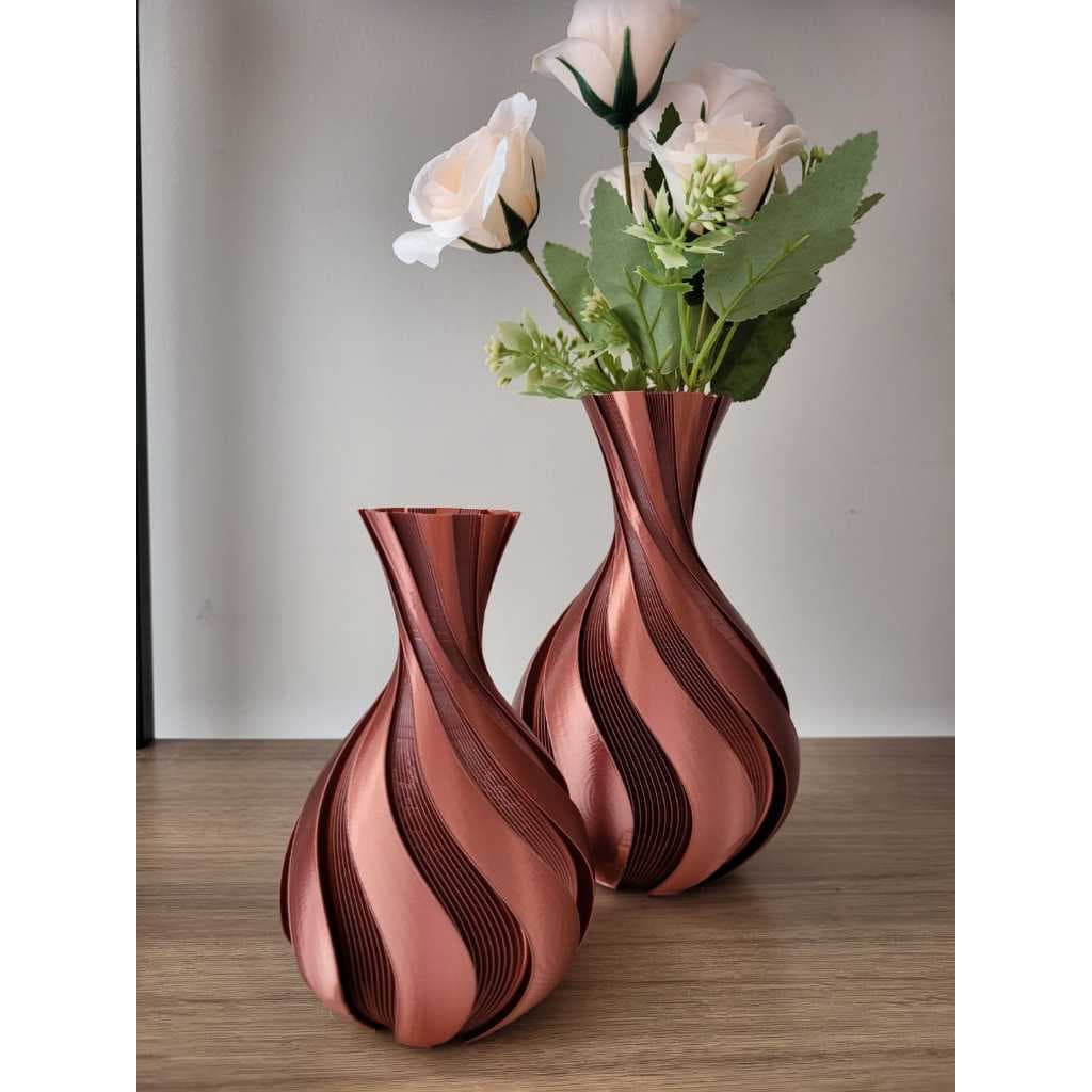 Kit 2 Vasos Decorativos Paris Impressão 3D - Varias Cores
