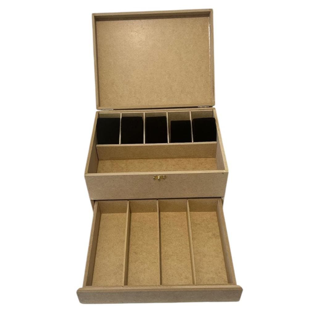 caixa organizadora em mdf para oculos/relogios/bijuterias