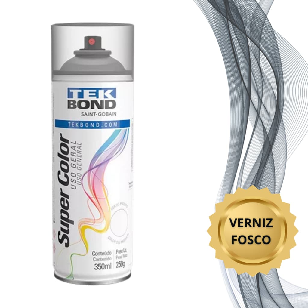 Verniz Fosco Incolor Tekbond 350 ml – Proteção e Acabamento de Pinturas e Peças