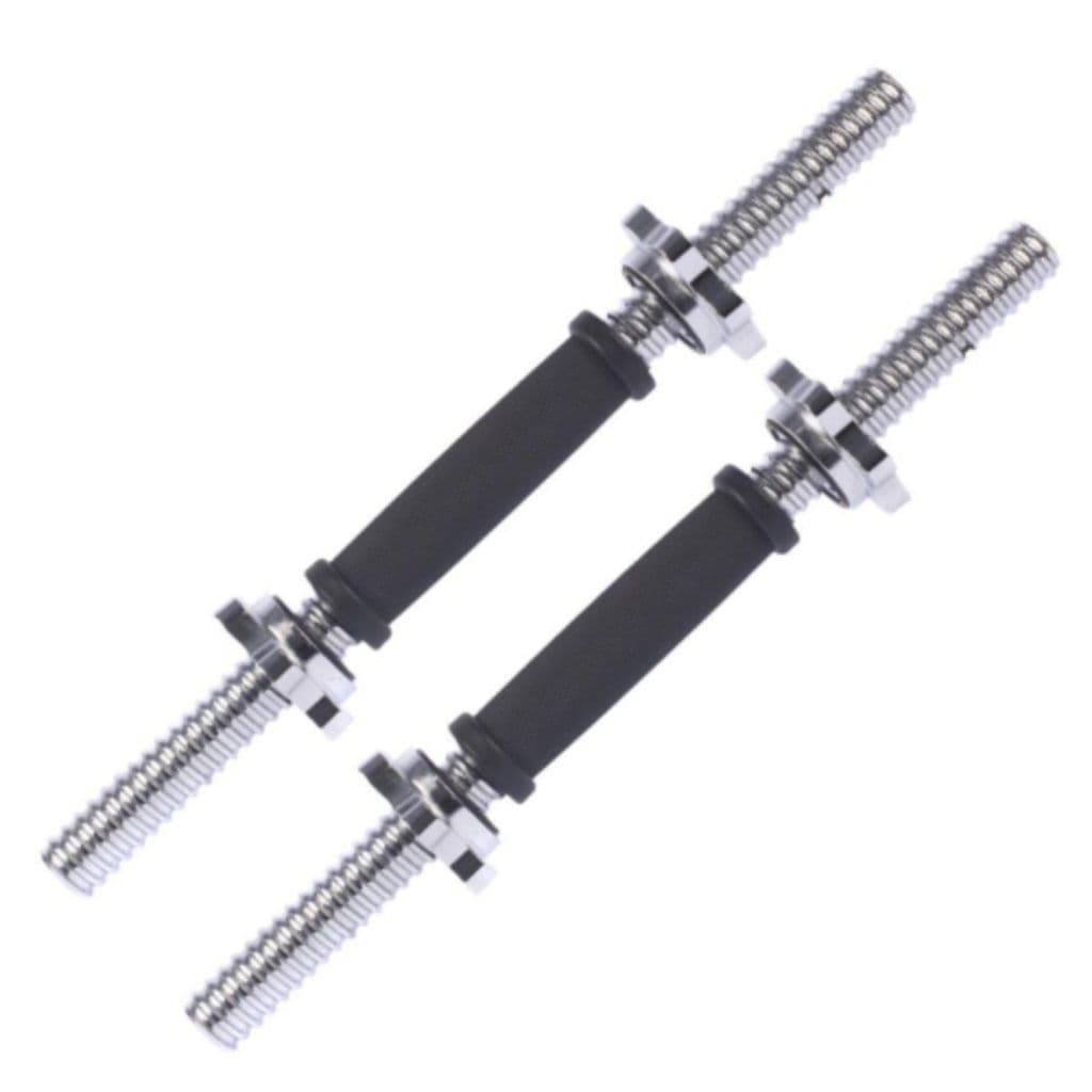 Kit 2 Barra Reta 40cm Emborrachada e 4 Porcas Estrela 25mm Diametro