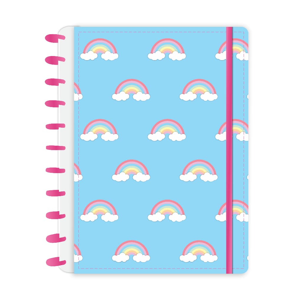 Caderno de Discos Rainbow Azul - Abyara Graf (Tipo Caderno Inteligente)