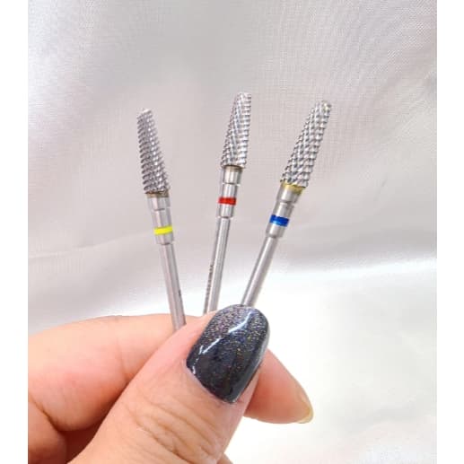 Broca de tungstênio cônica fina para alongamento de unhas/unhas de gel