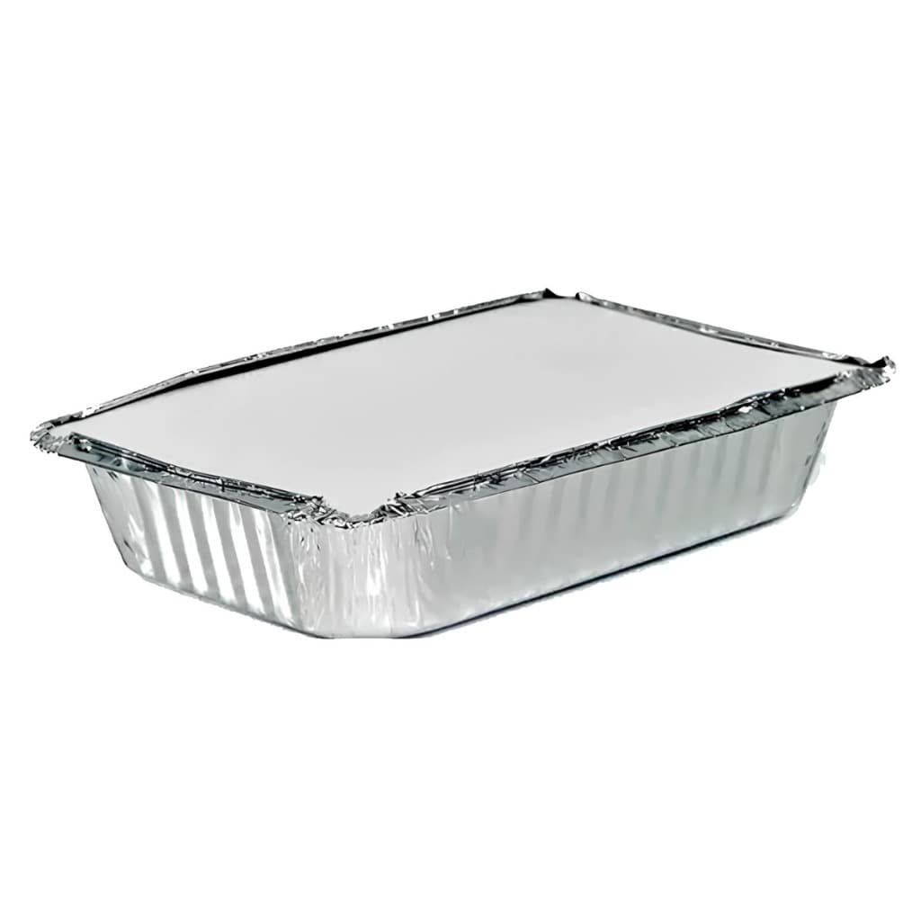 Bandeja de Alumínio Retangular c/ Tampa 750ml c/ 100 Unidades Qualidade BAC