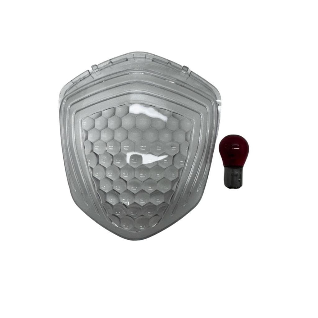 LENTE DE LANTERNA DE TITAN 150/160 2014/2023 CRISTAL + LÂMPADA STOP DO FREIO VERMELHA 12V