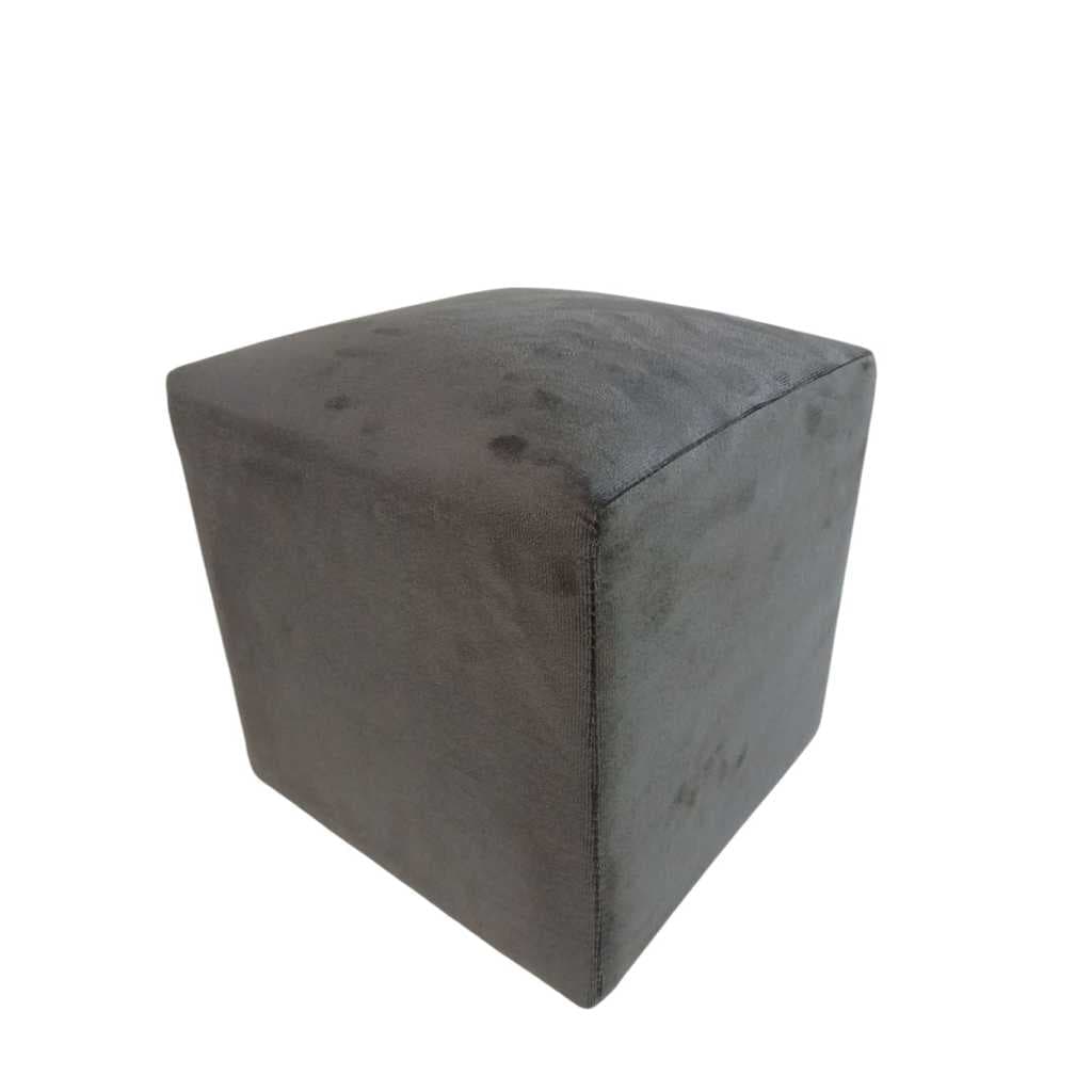 Puff Banqueta Decorativa em Veludo na cor Marron - Super Macio, Confortável e Compacto - 30x30x35