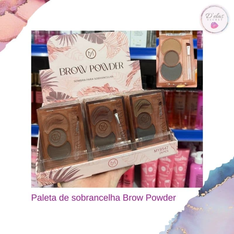 trio de sombra para sobrancelha Brown powder