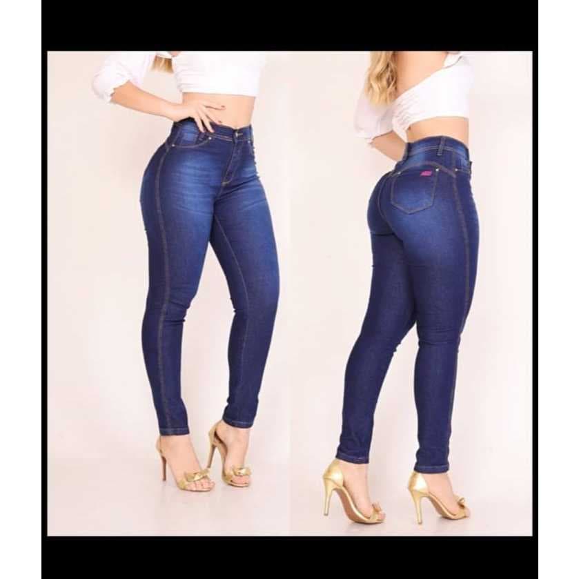 CALÇA JEANS COM STREECH AZUL MEDIO