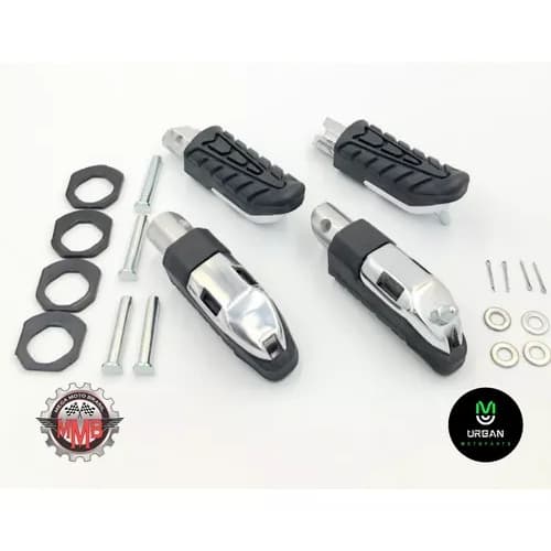 Kit Pedaleiras Cb Twister Cb 300 Dianteiro E Traseiro Aluminio
