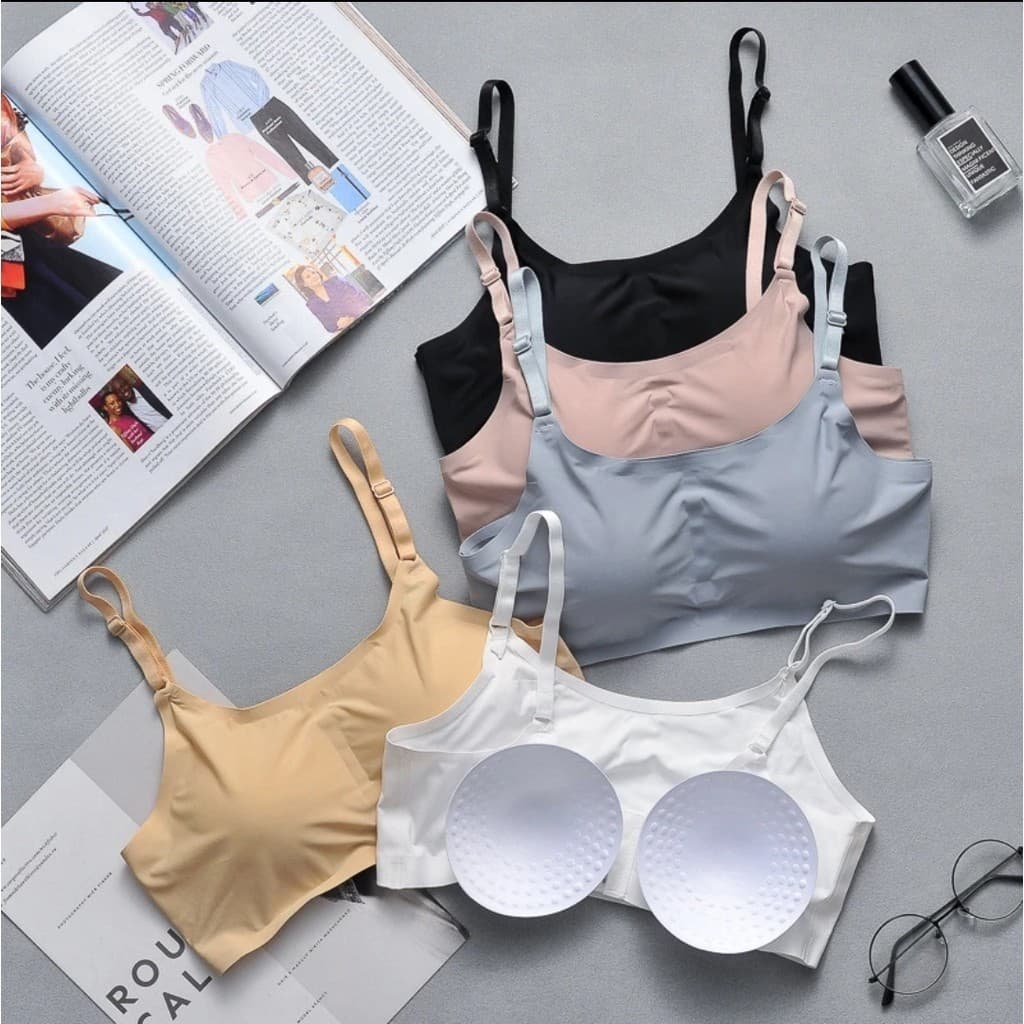 Kit Sutiãs Top Sem Costura com Bojo Removível G/GG