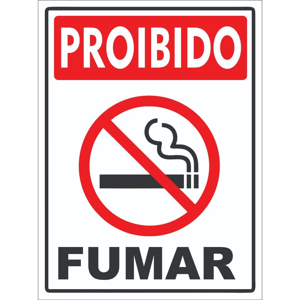 Placa de Sinalização PVC 15x20 cm Diversos Modelos Proibido Fumar Banheiro Identificação
