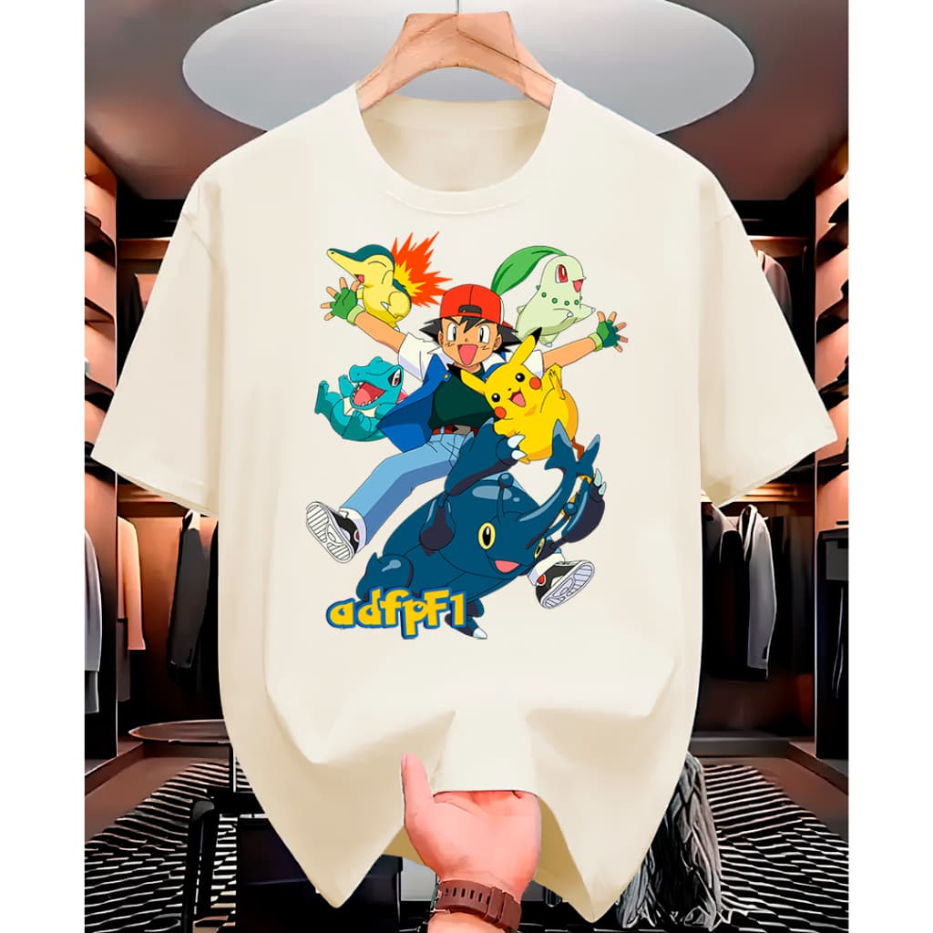 Camiseta Pokémon Pikachu Camisa Juvenil Masculina Feminina 100% Algodão