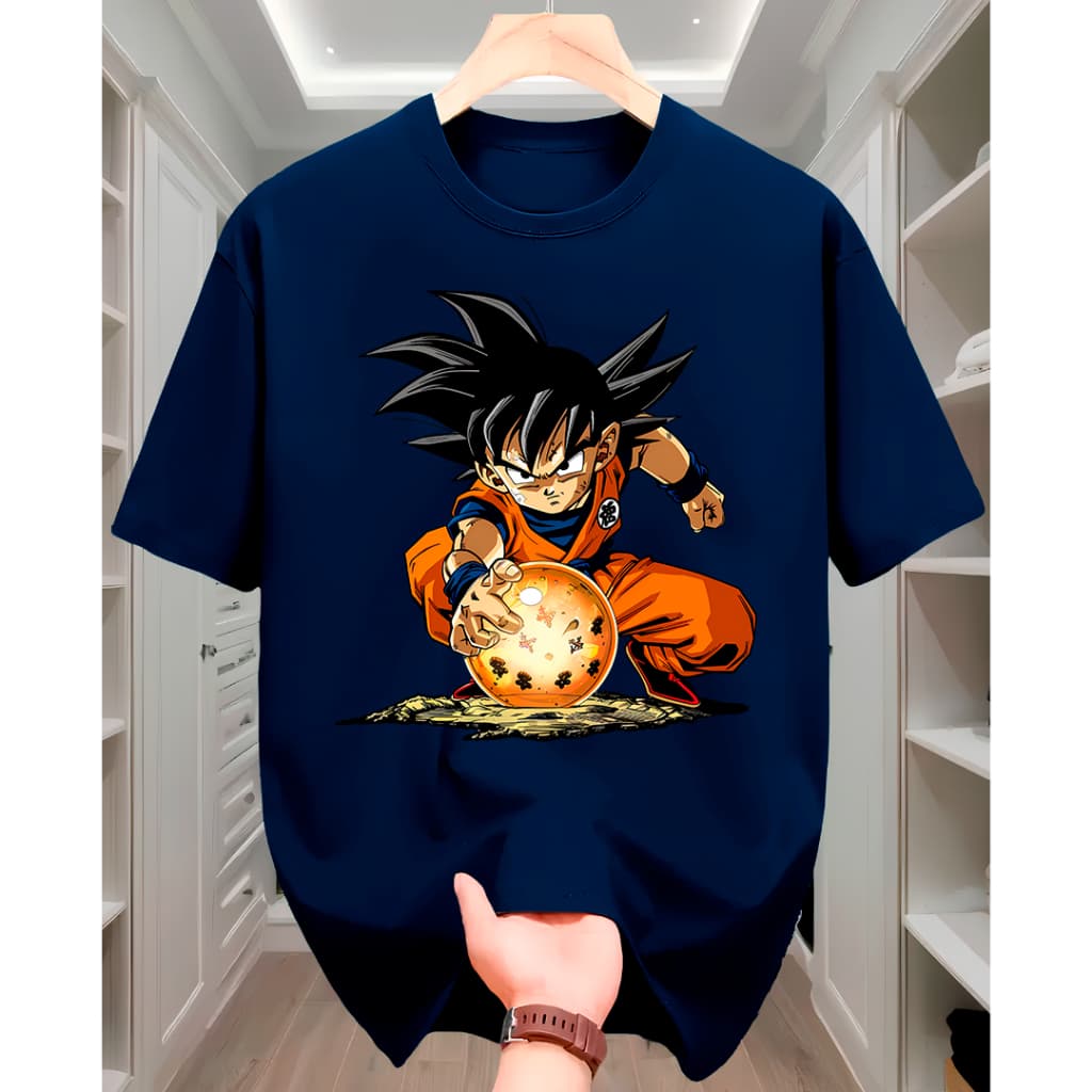 Camiseta Anime Goku Esfera do Dragon Camisa Masculina Feminina 100% Algodão