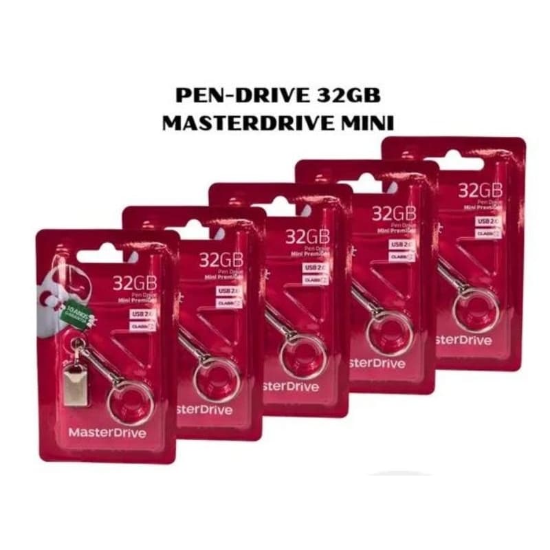 Kit 05 Pen Drive 32gb Masterdrive Chaveiro - Preço De Atacado - Master Drive - modelo fit - alta velocidade