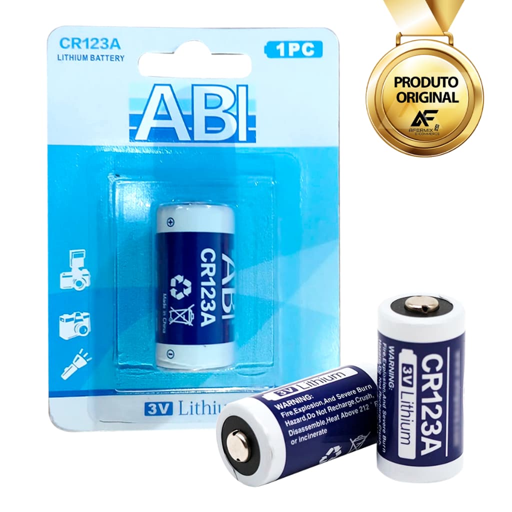 Bateria Pilha 3V CR 123A P/ Câmeras Brinquedos Equipamento