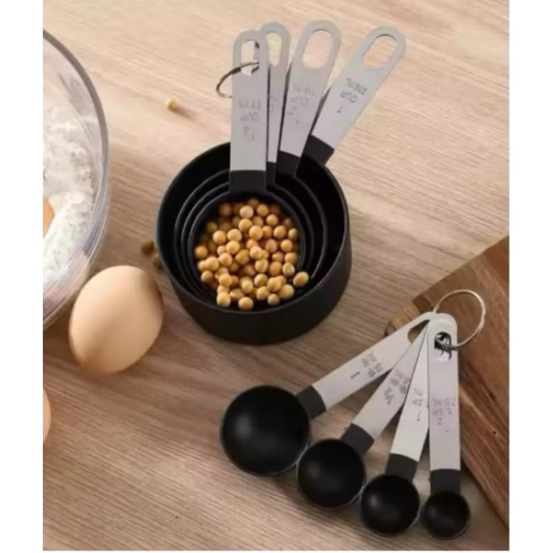 Kit Medidor de Cozinha Conjunto Jogo Medidor Colher Xícara Culinário 8 Peças