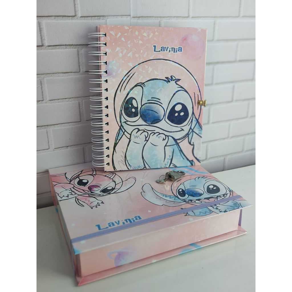KIT DIÁRIO DAS EMOÇÕES - TEMA STITCH ASTRONAUTA PRESENTE MENINAS