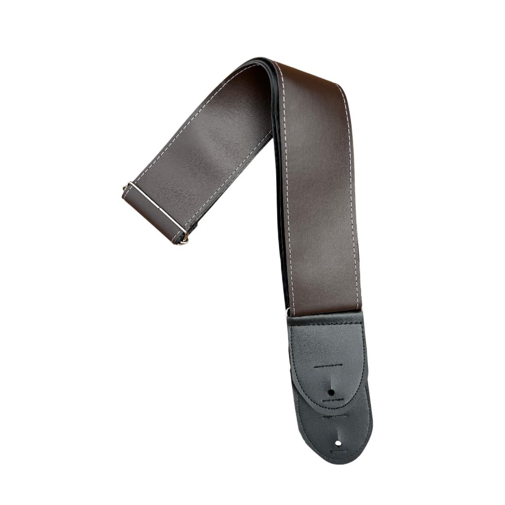 Correia de Couro Marrom Premium Violão Guitarra Baixo
