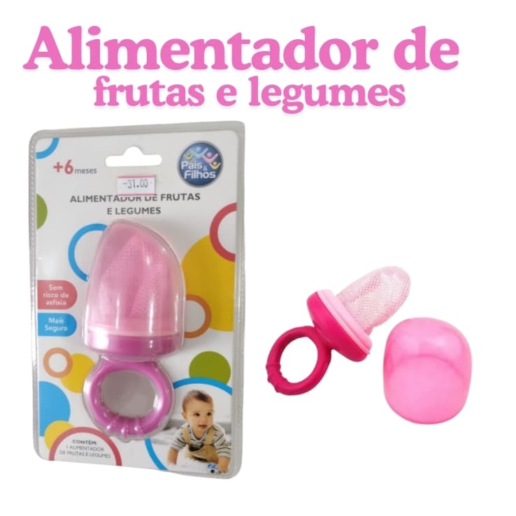 Alimentador de frutas e legumes Pais E Filhos (Rosa)