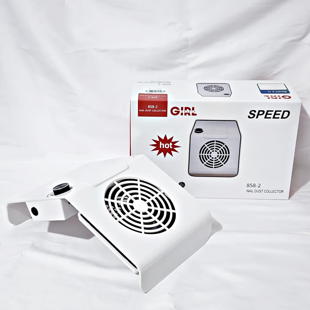 Coletor De Pó Aspirador Sugador Unha Gel Profissional Forte Cooler Boost 48W Bivolt Branco