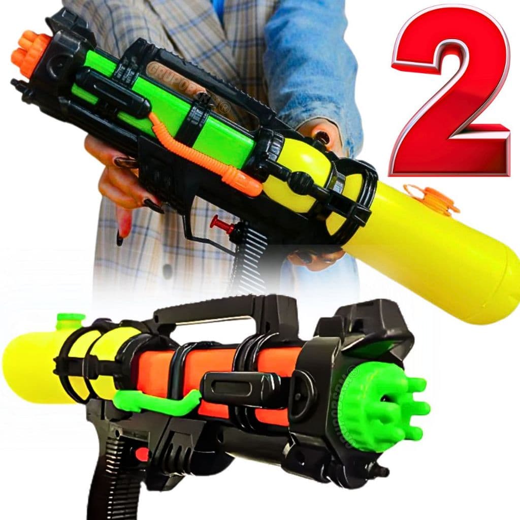 Brinquedo Arminha de água Kit 2 Pistola Infantil D’água Lança Lançador Potente