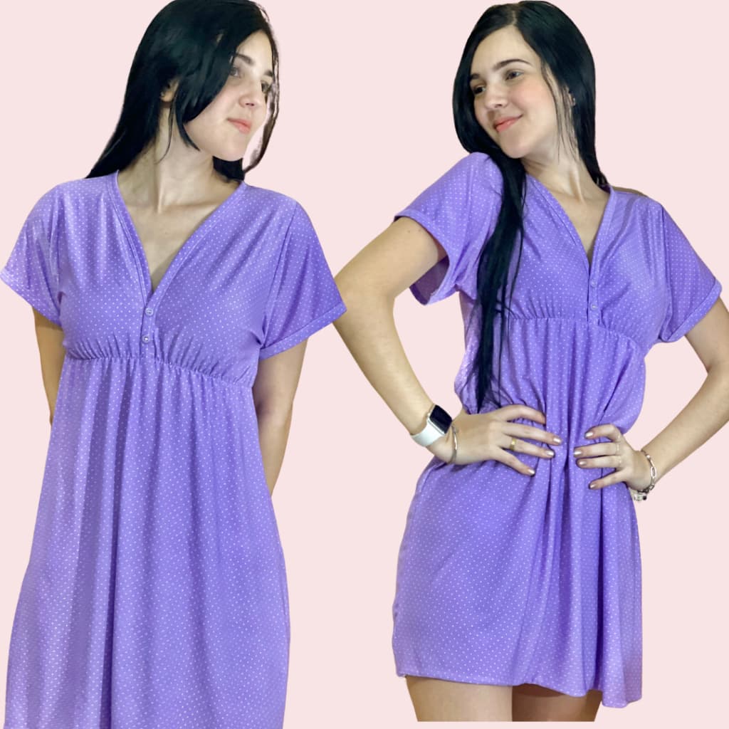 Camisola Pijama Feminino Malha fria Presente Dia das Mães com opcao plus size liganete