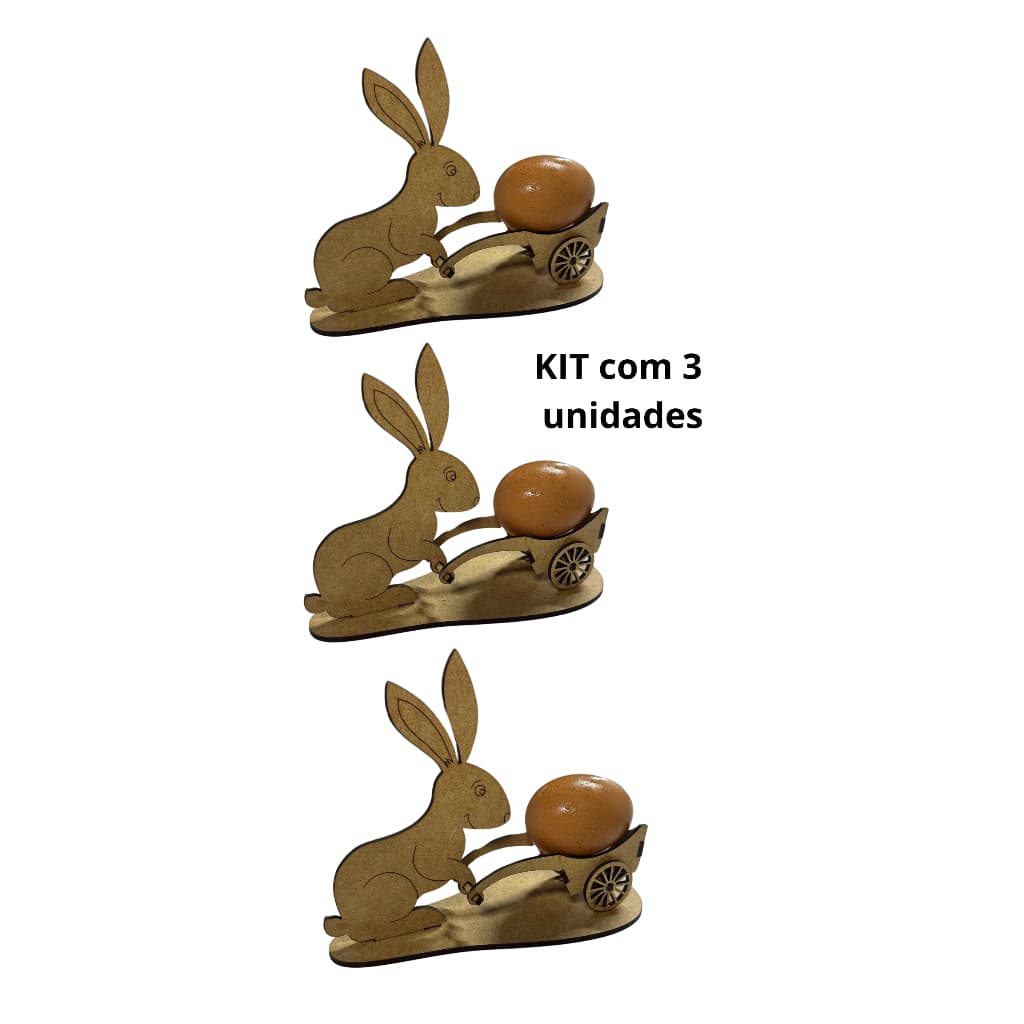 Suporte de Ovo de Páscoa em MDF 3mm – Kit com 3 Modelos!