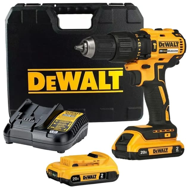 Furadeira Parafusadeira de Impacto DeWalt Mandril 1/2 Com 2 Baterias 20 Volts DCD7781D2