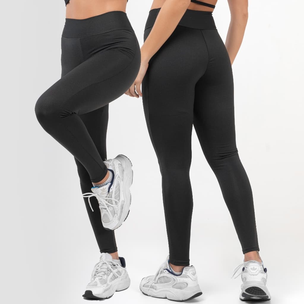 Calça Legging Zero Tranparencia Forro Interno Fitness Lisa Academia Cintura Alta 080