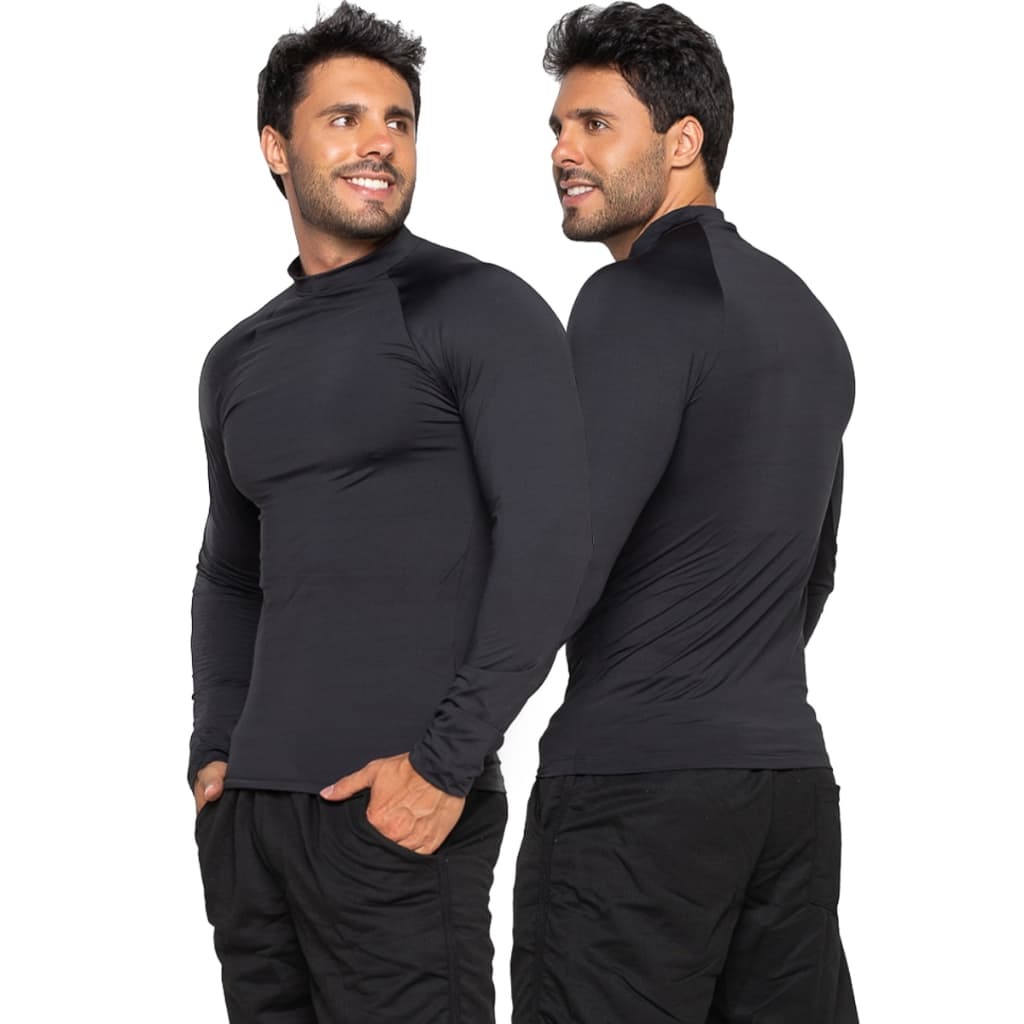 Camisa Masculina Longa Térmica Praia Surfe Proteção Uv 037