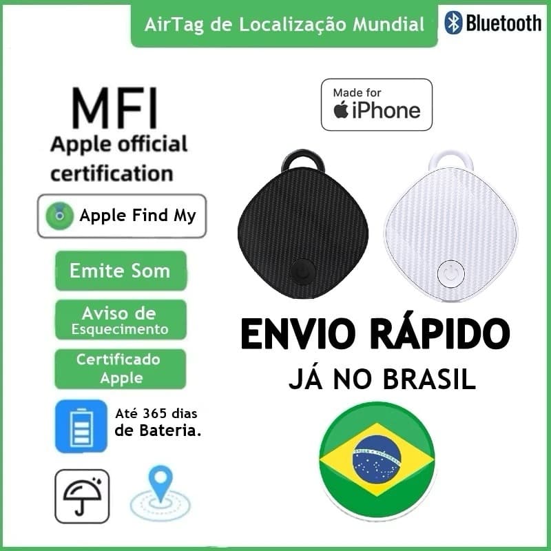 Rastreador Smart Tag para iPhone Certificado MFI iOS App Buscar GPS