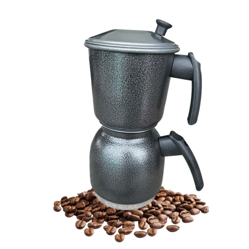 Cafeteira Italiana de Aluminio 1500ml com Filtro Pintura Craqueada