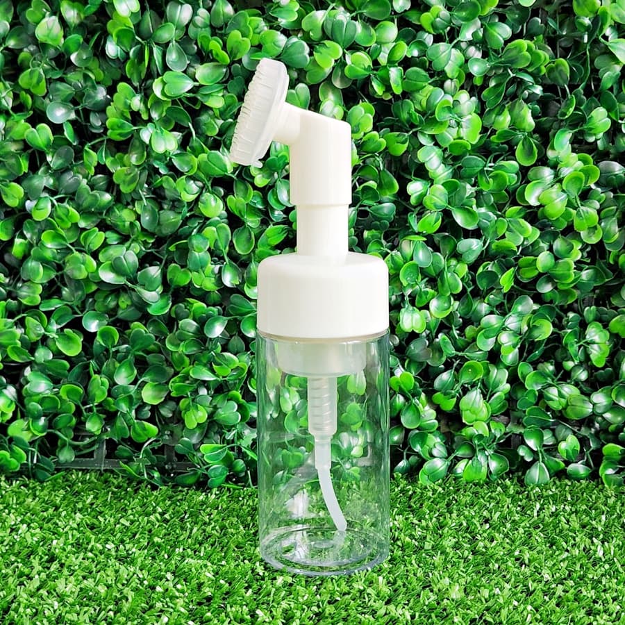 Frasco Espumador Com Escova De Silicone Para Limpeza Facial