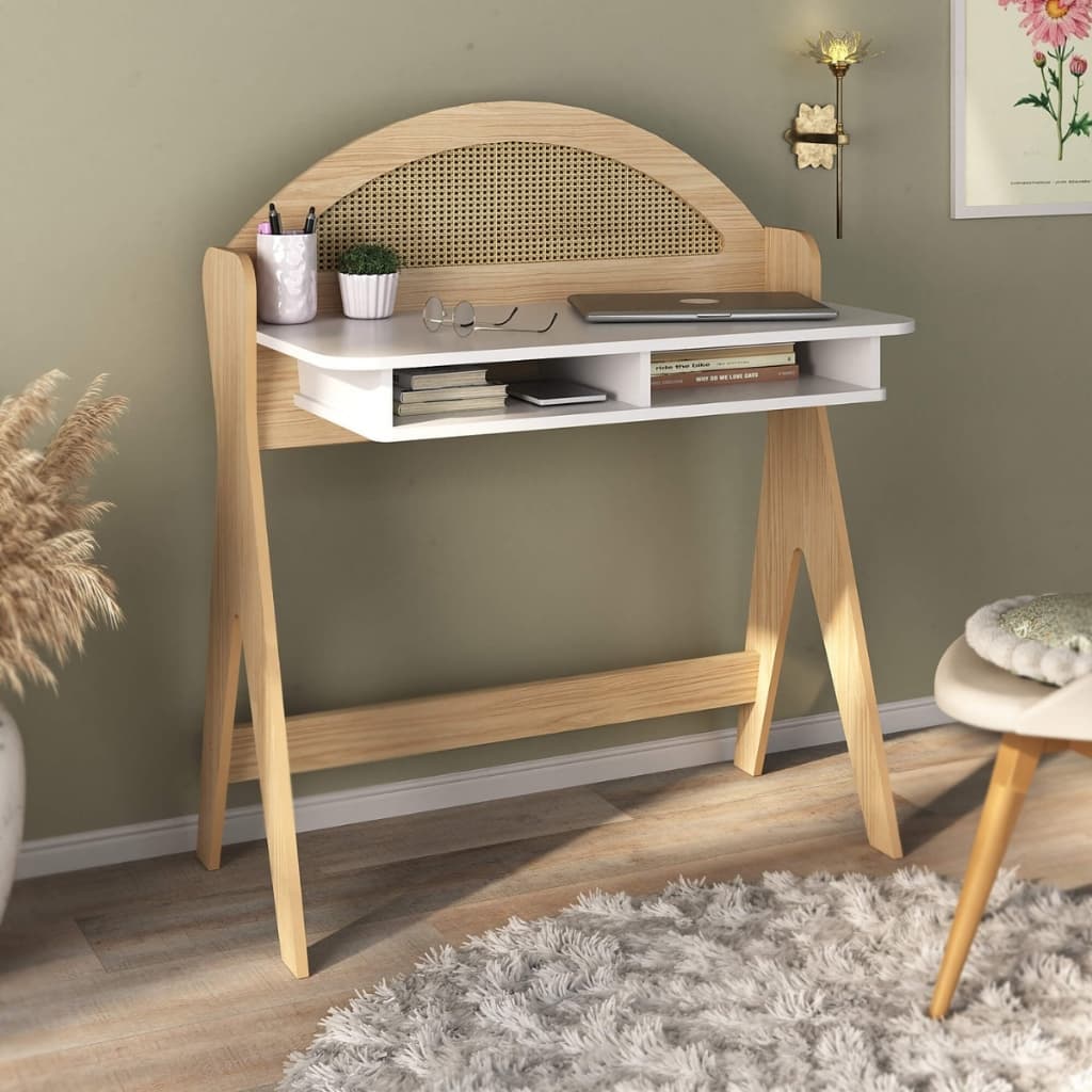 Escrivaninha Retrô Minimalista Decoração Ambiente Home Office Ceci