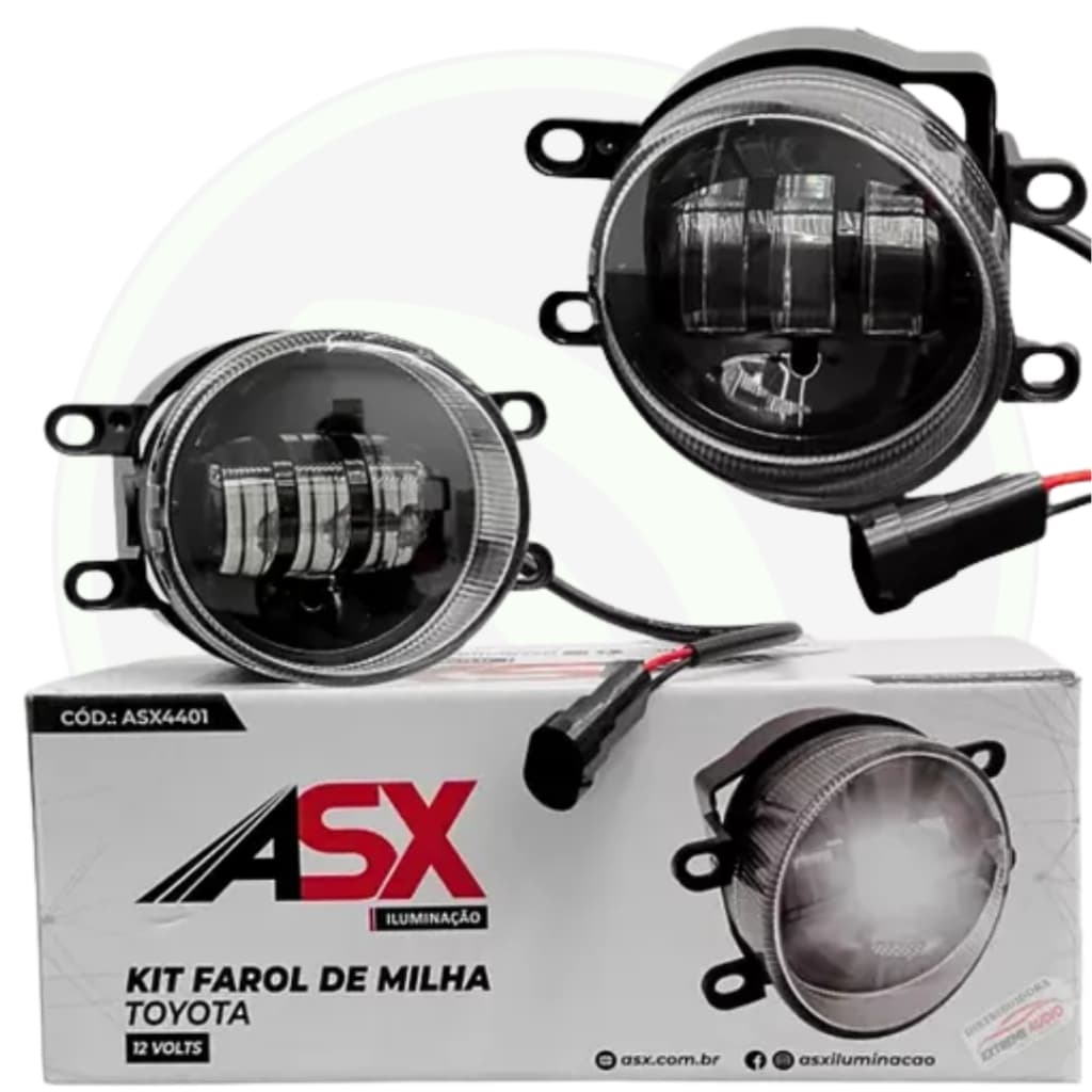 Par Farol De Milha Asx Toyota 12-60v 5.000 Lumens 40w 6000k