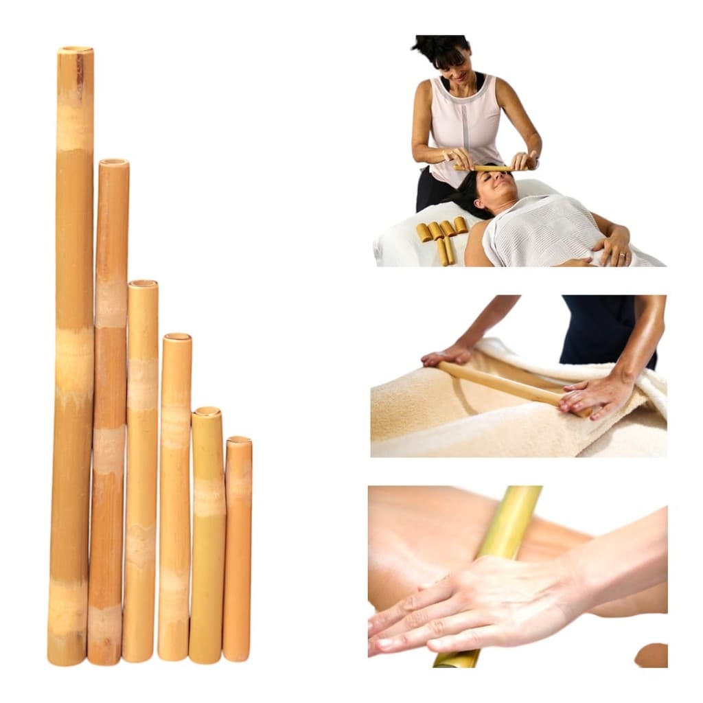 Kit Bambu Para Massagem Lixados Direto do Fabricante Pronta Entrega 6 Tamanhos KBPM6T