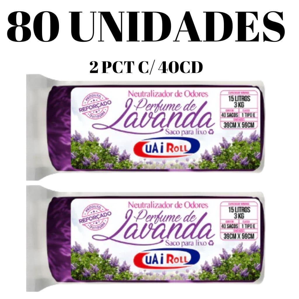 80 Sacos De Lixo Perfumado para salao Cheiro de Lavanda