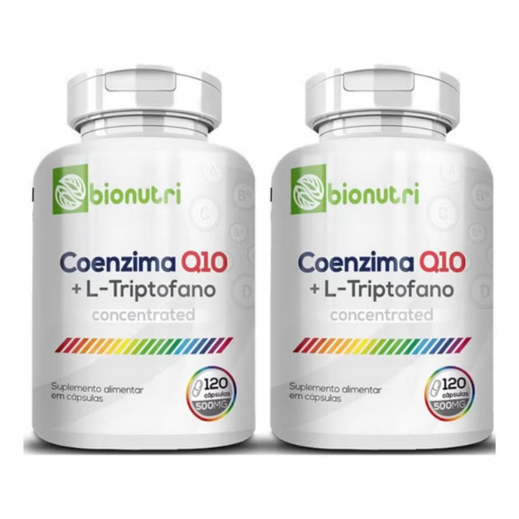 Kit 2x Coenzima Q10 + Triptofano 120 Cáps 500mg - Bionutri