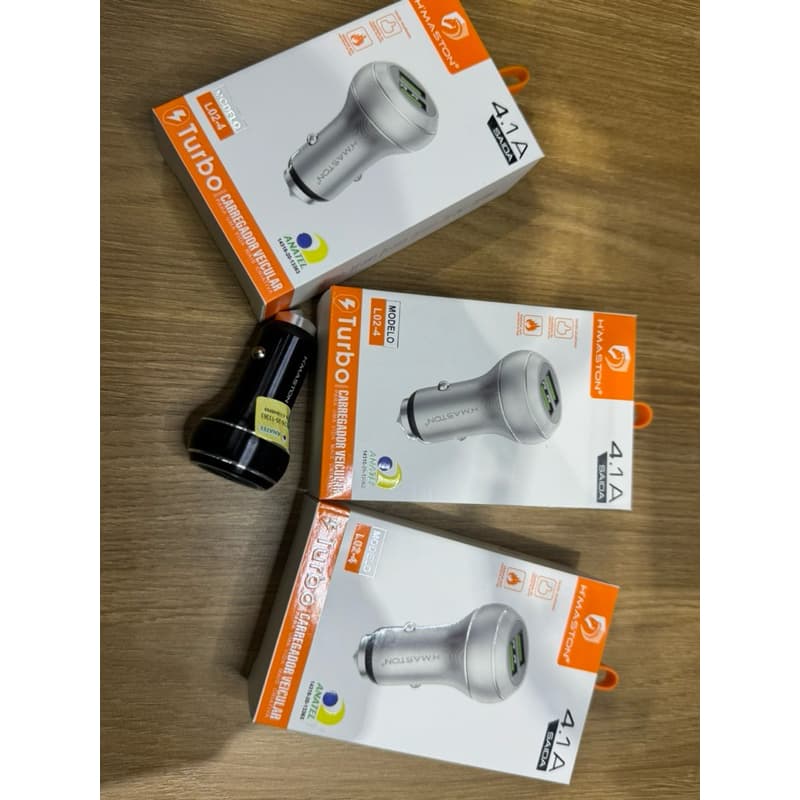 carregador turbo pra carro saida 4.1 2 saida USB
