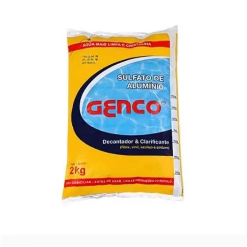 GENCO SULFATO DE ALUMINIO 2KG Decantador e Clarificante