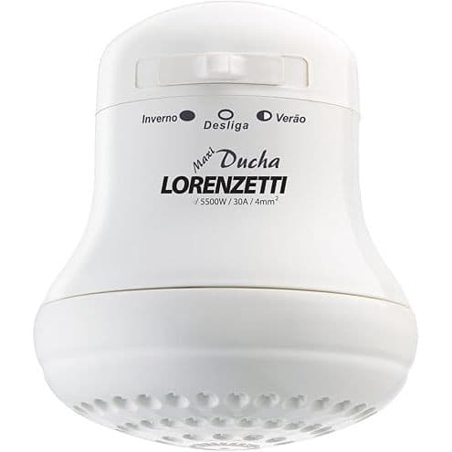 Chuveiro Elétrico Branco Maxi Ducha, 5500W 110V Lorenzetti